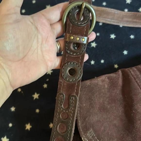 Vintage Lucky Brand Suede Foldover Stash Bag - Picture 10 of 10